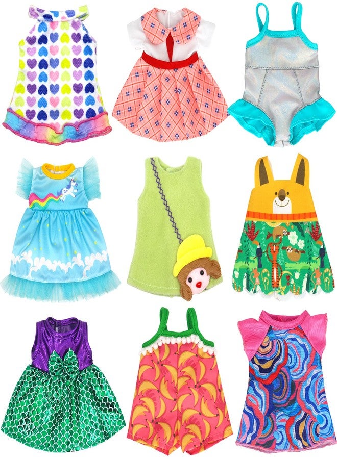 UNICORN ELEMENT 9 Sets Alive Baby Doll Clothes for 10-12 Inch Girl Dolls,12 Inch Baby Doll Clothing Dress Outfits Accessories Set,Best Gift for Kids - Image 1